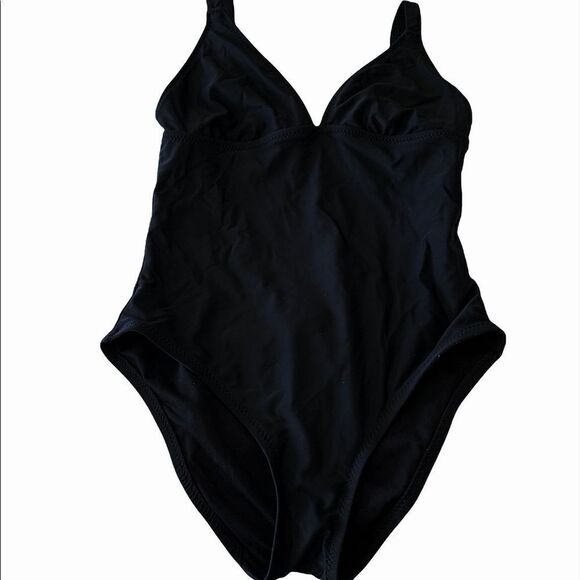 Lot 3 new black 1 piece SMALL bathing suits corset style, strappy back, 1 strap - Picture 12 of 15